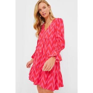 POMANDER PLACE Hot Pink Ikat Kenzo Dress Size XS NWT Retail $98 Tuckernuck